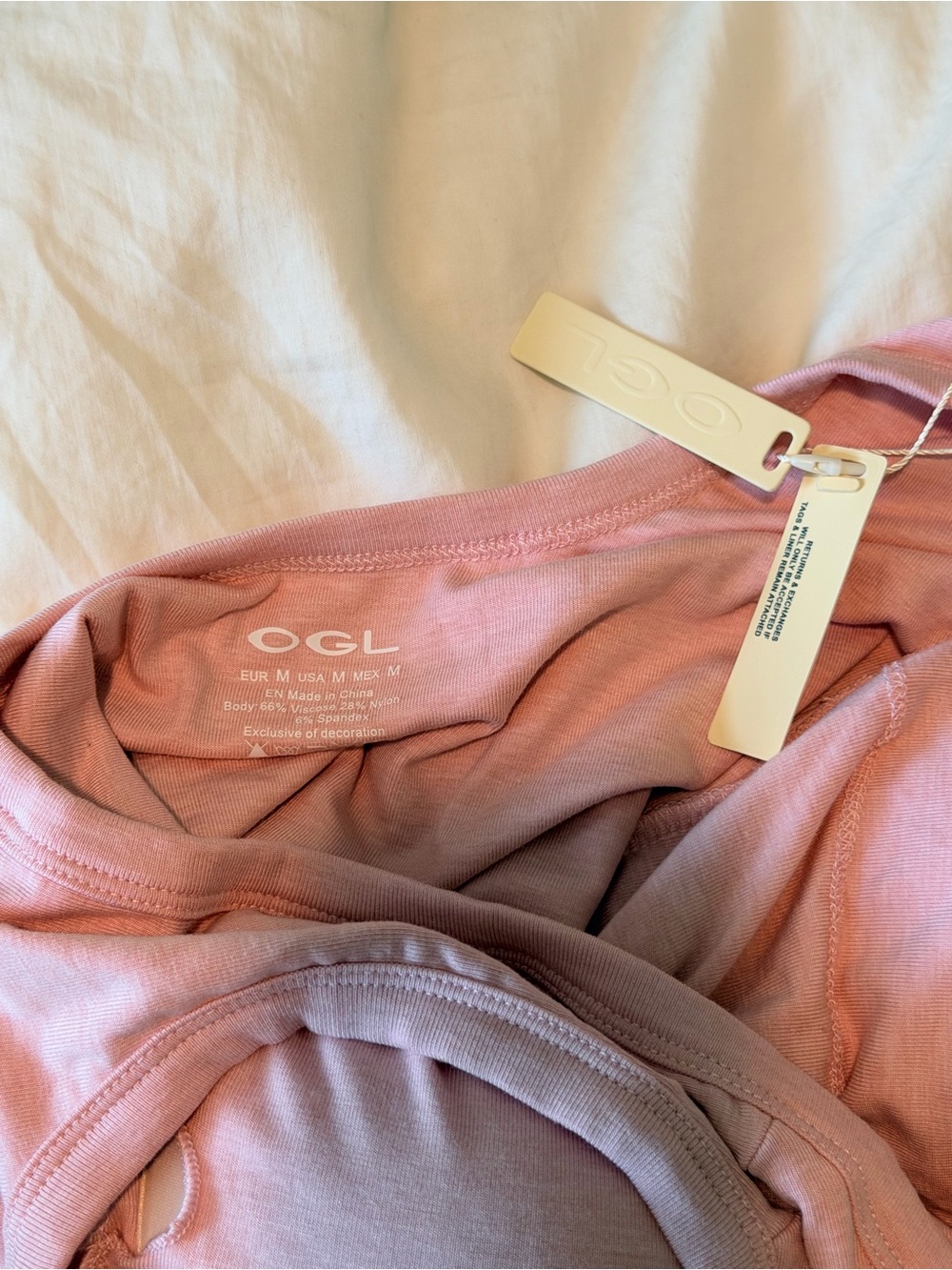 OGL Light Pink Crewneck Sleeveless Tank Builtin Bra - Picture 4 of 4